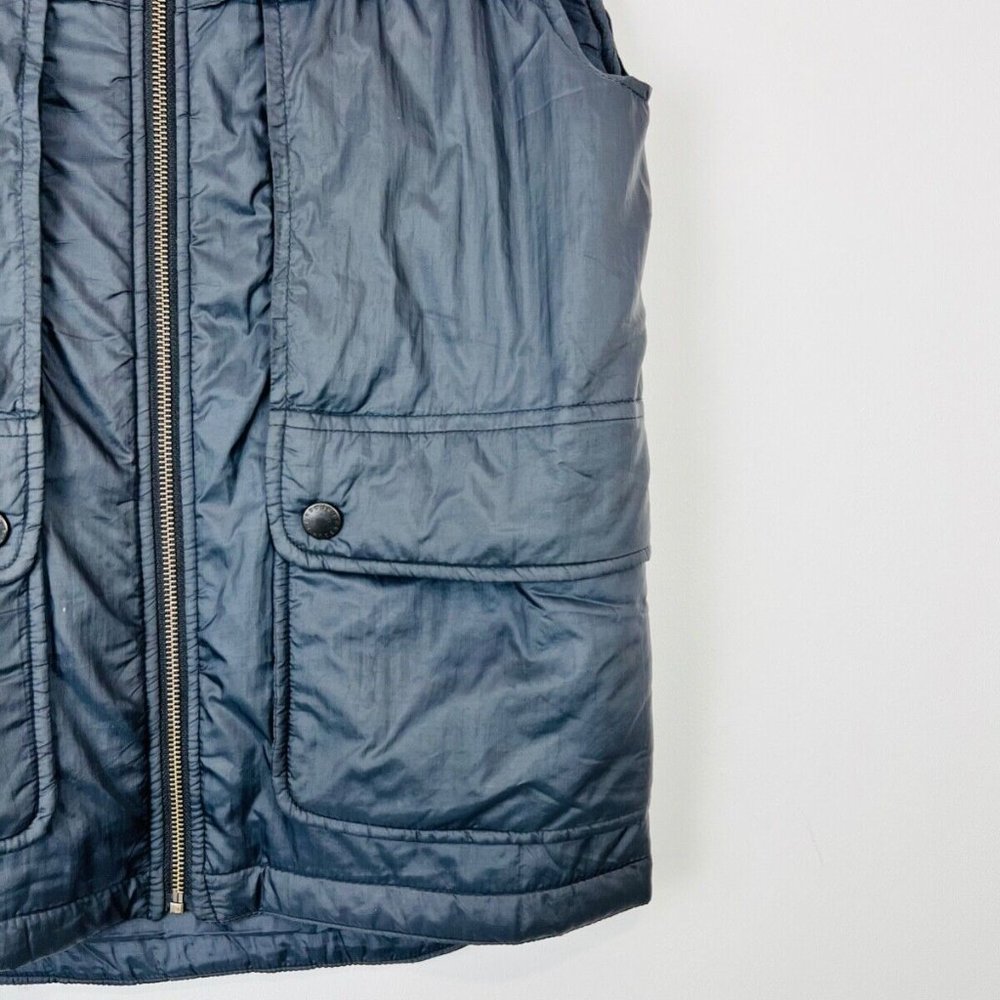 Barbour Vintage Navy Quilted Utility Style Pocket Sleeveless Jacket UK S - Picture 2 of 9